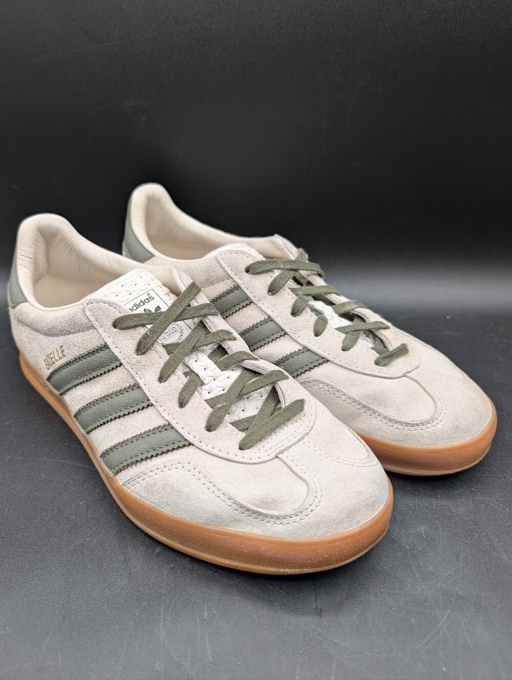 Adidas Originals Gazelle Indoor Olive Strata Clay Sneakers, Women's US 8, EUC